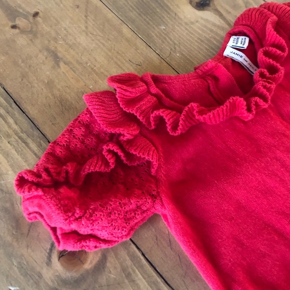 Janie and Jack Lightweight Ruffle Sweater 6-12 months - Picture 2 of 3